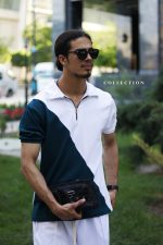 تیشرت نیم زیپ پارچه بیسکوییتی